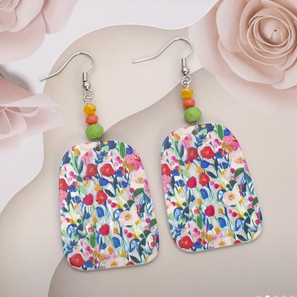 Colorful dangle earrings‎ - Picture 4 of 4